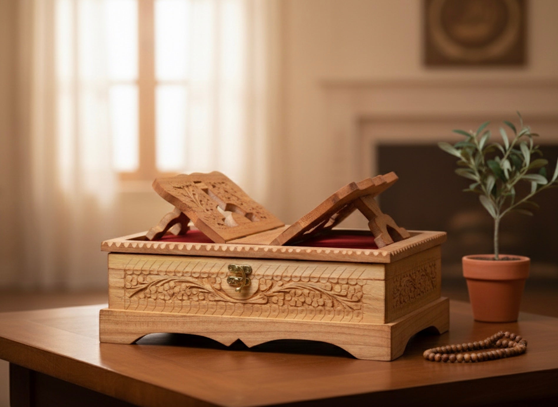 Handcrafted 2-in-1 Quran Box and Rehaal