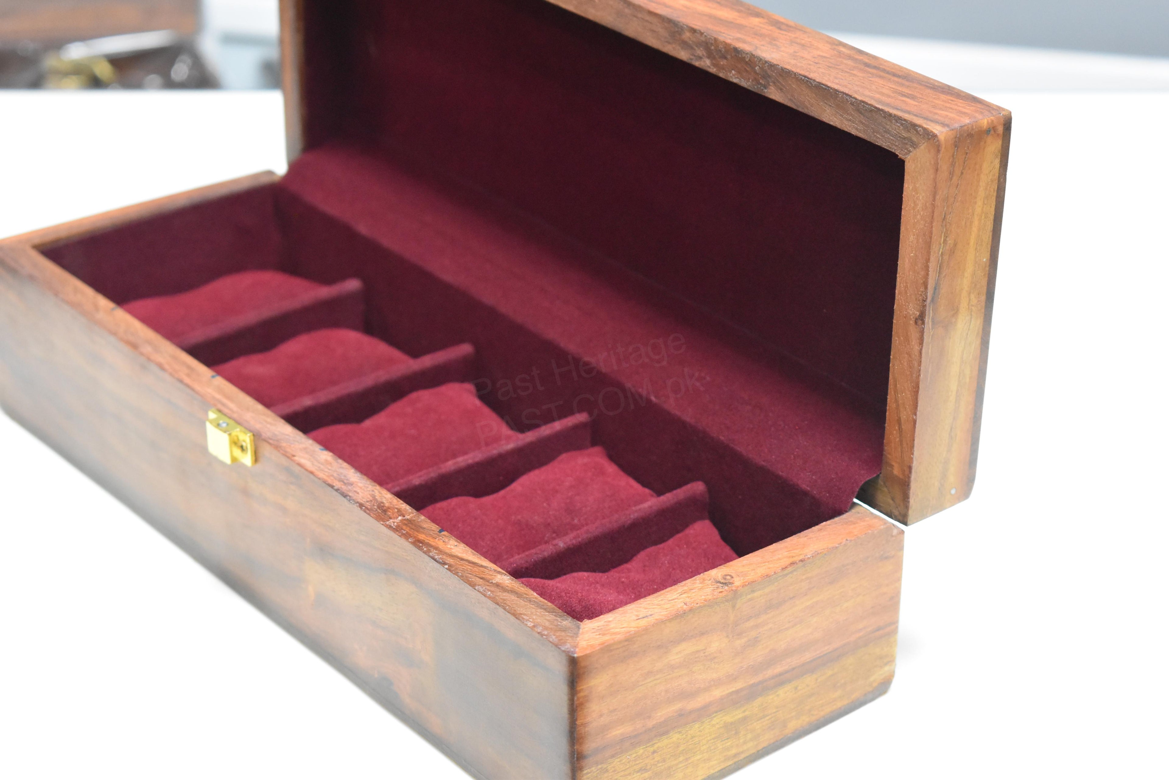 Handcrafted Wooden Watch Box (5 Slots)