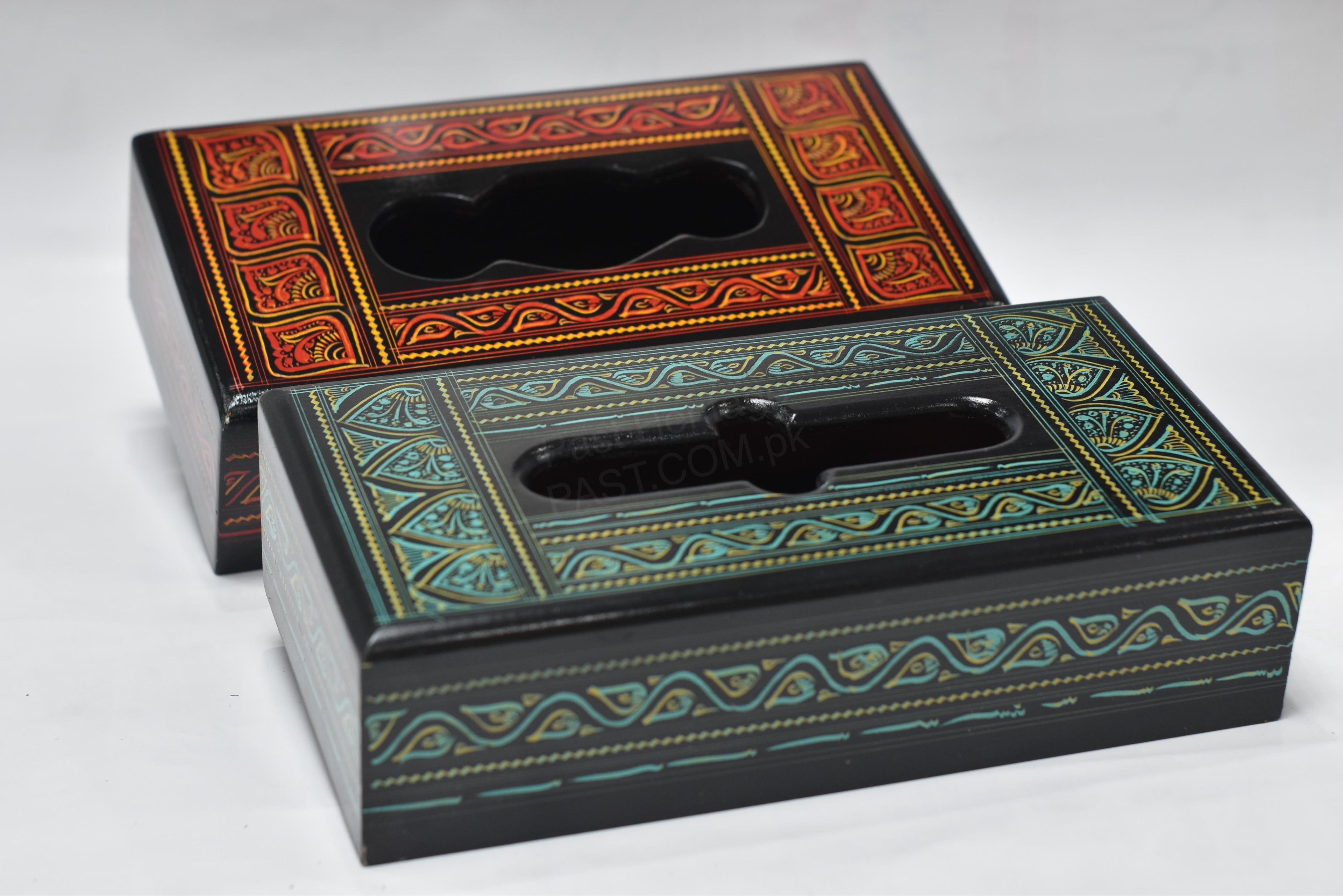 Hand-Painted Wooden Tissue Box Cover