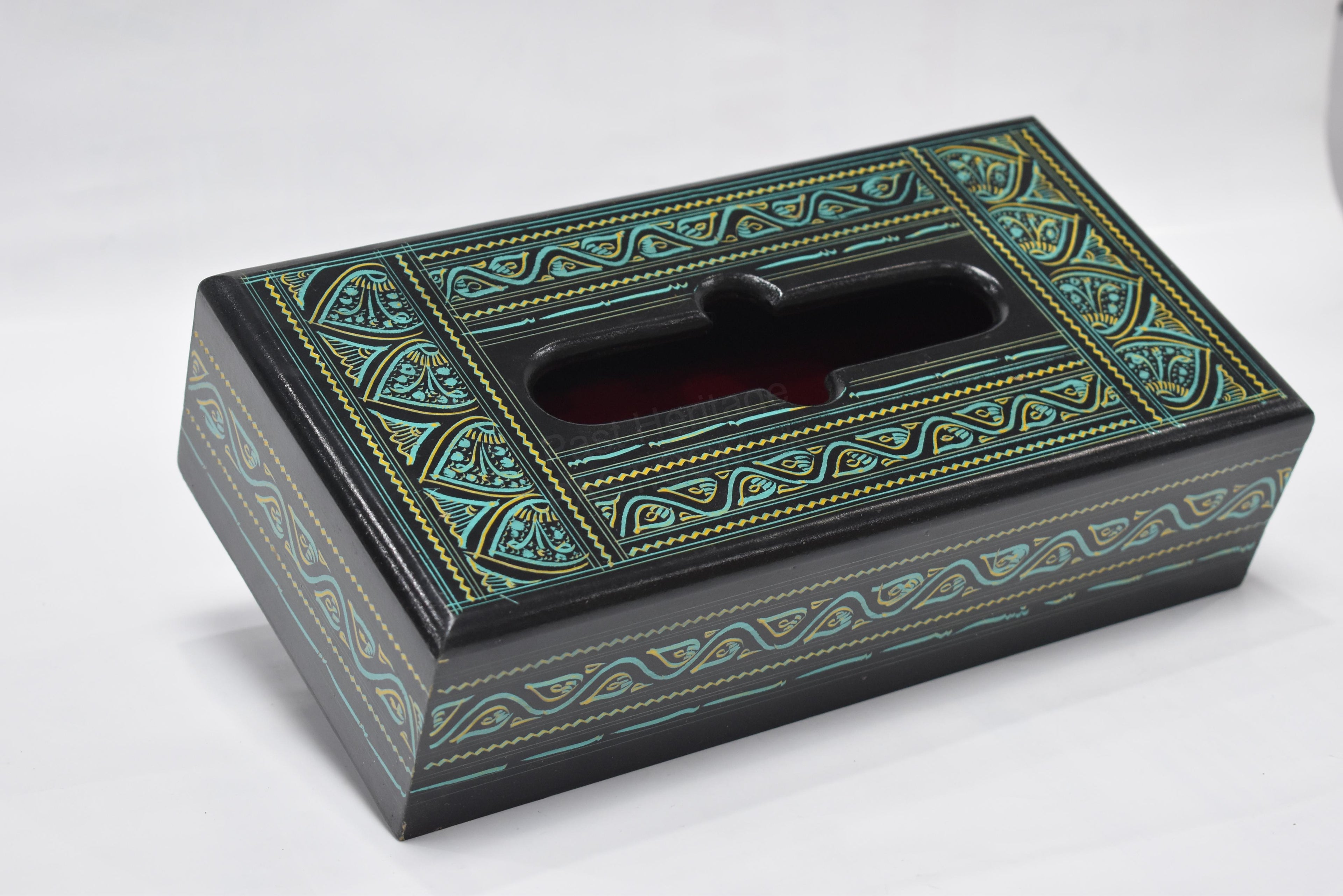 Hand-Painted Wooden Tissue Box Cover