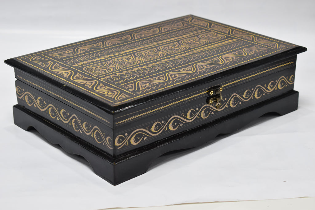 Large Hand-Carved Naqshi Wooden Box