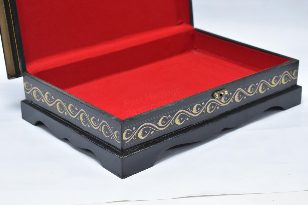 Large Hand-Carved Naqshi Wooden Box