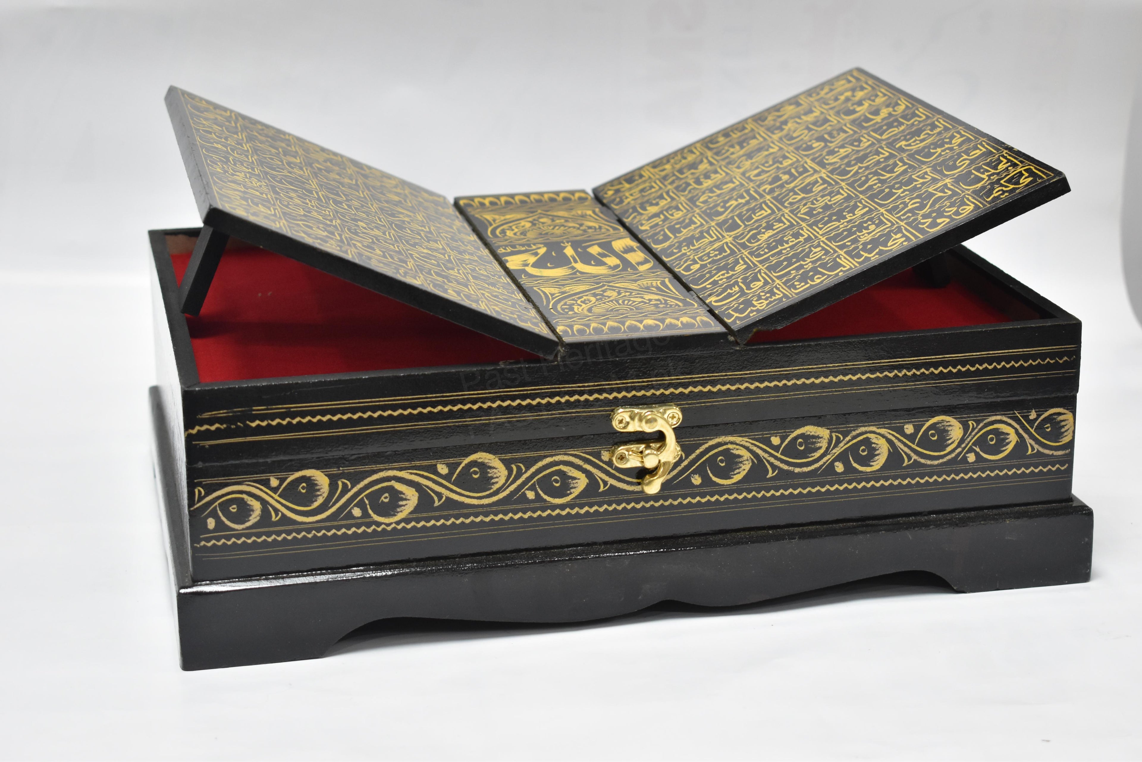Black Naqshi 2-in-1 Quran Box