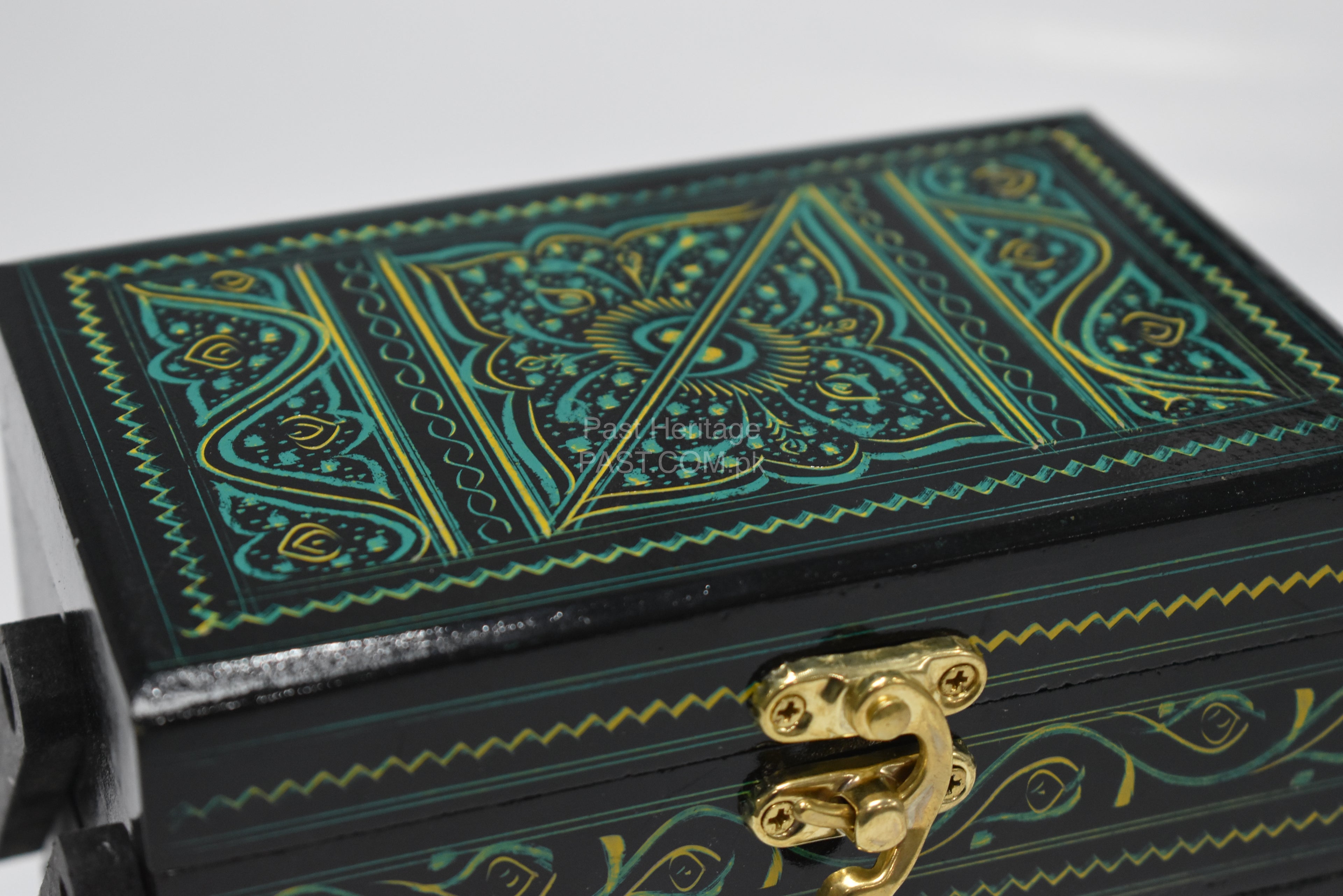 Hand-Painted Naqshi Wooden Jewelry Box | 3-Story Large Jewelry Organizer