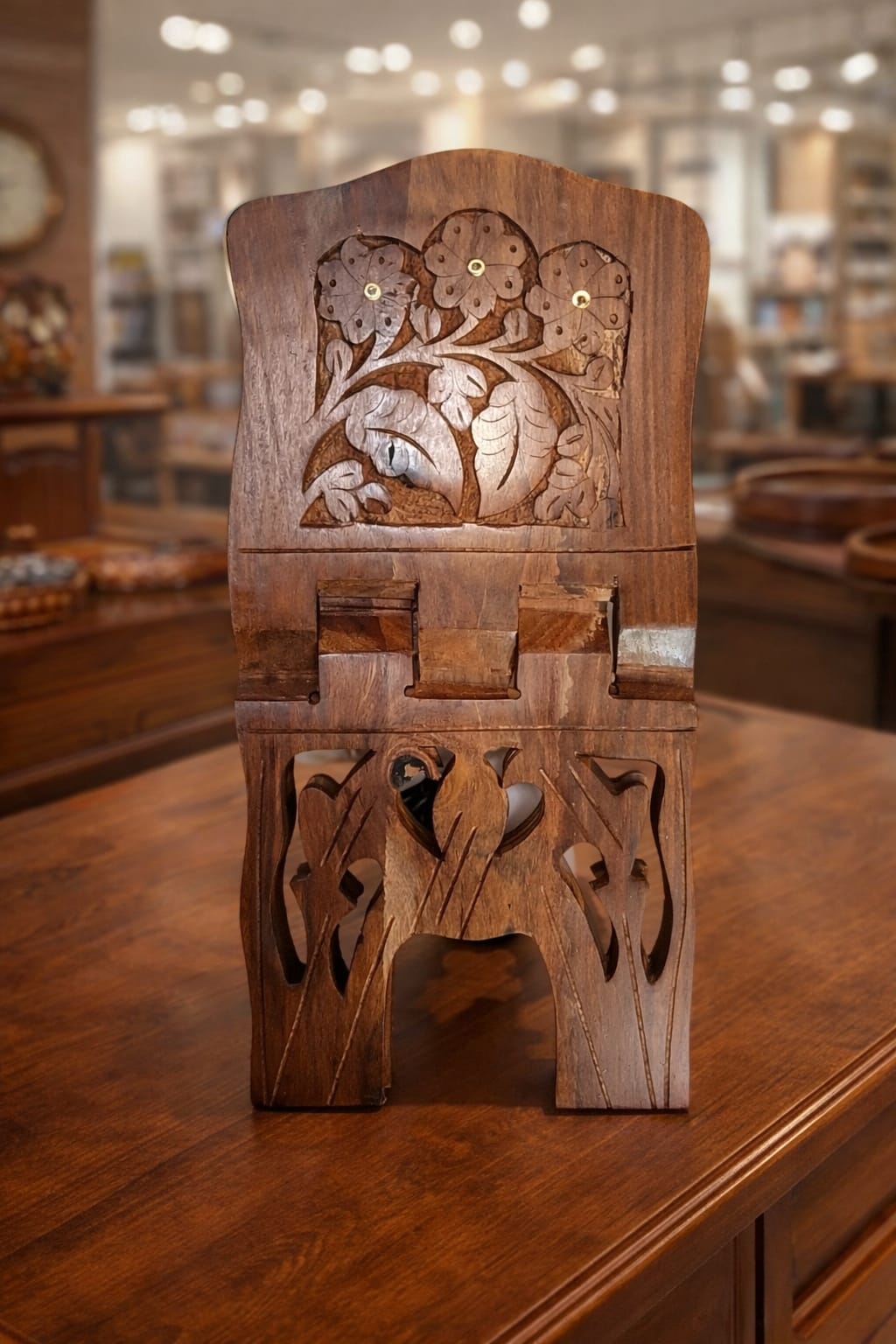 Handcrafted Wooden Quran Rail (Rehal)