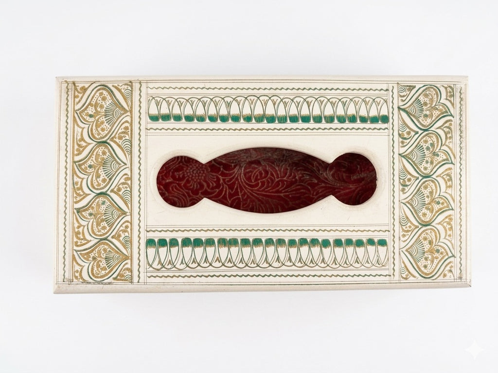 Hand-Painted Wooden Tissue Box Cover
