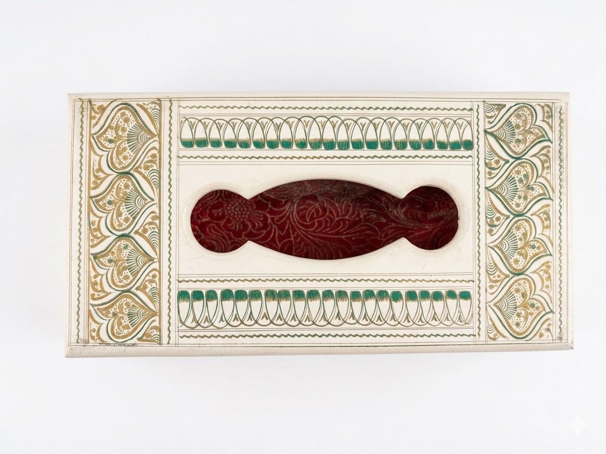 Hand-Painted Wooden Tissue Box Cover