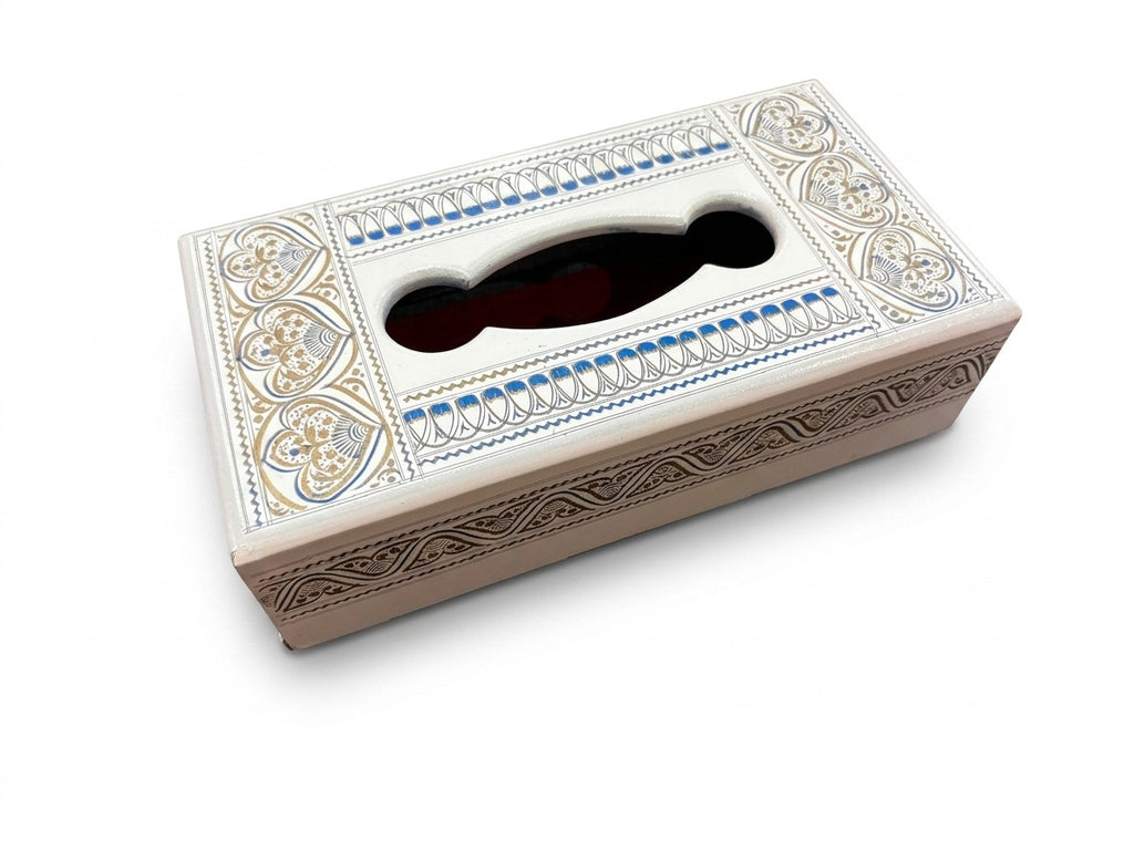 Hand-Painted Wooden Tissue Box Cover