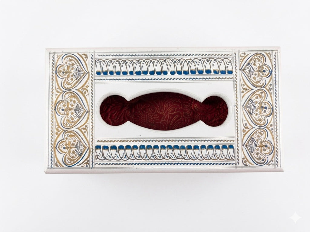 Hand-Painted Wooden Tissue Box Cover