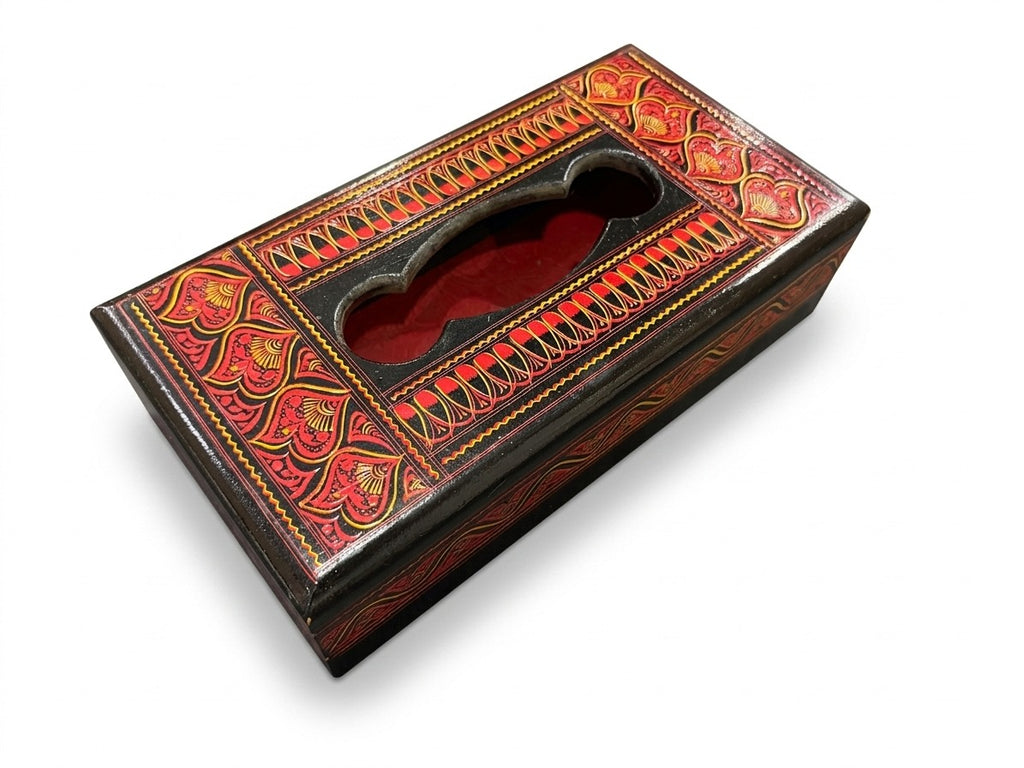 Hand-Painted Wooden Tissue Box Cover