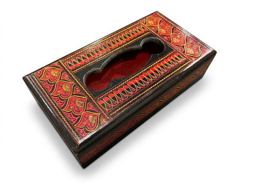 Hand-Painted Wooden Tissue Box Cover