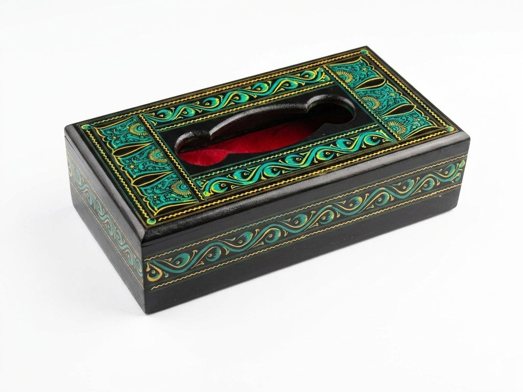 Hand-Painted Wooden Tissue Box Cover
