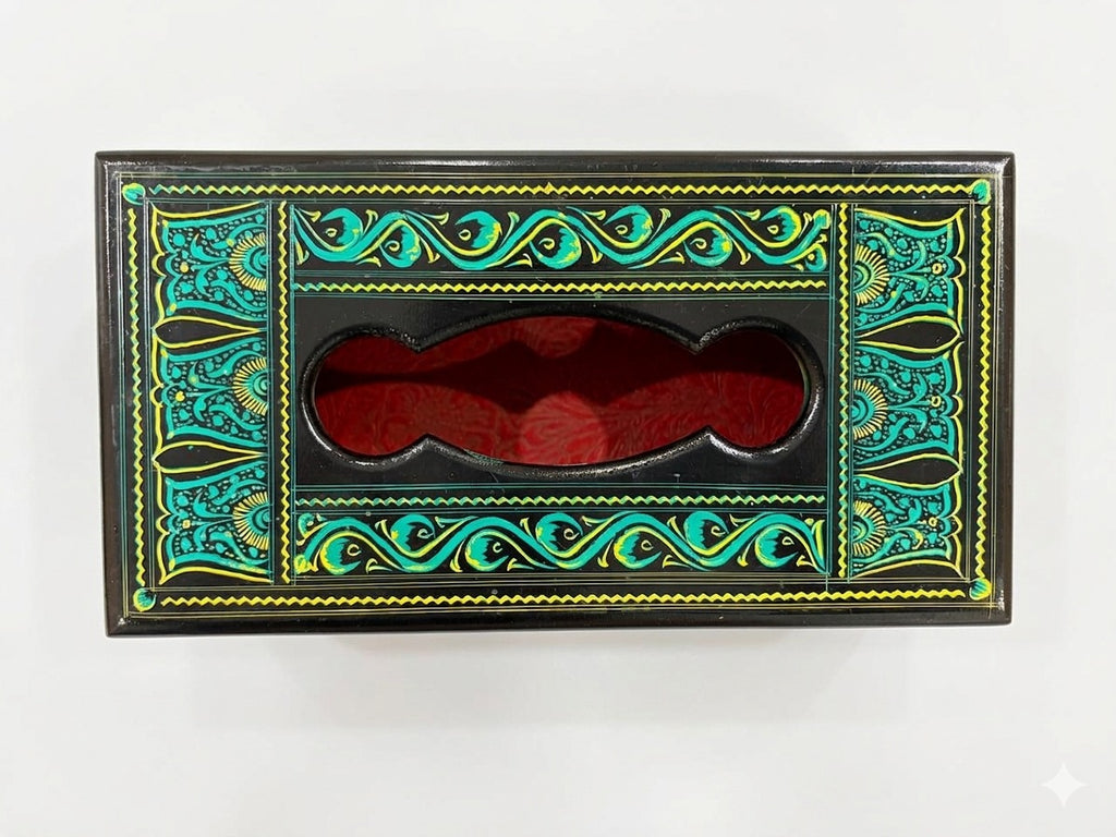 Hand-Painted Wooden Tissue Box Cover