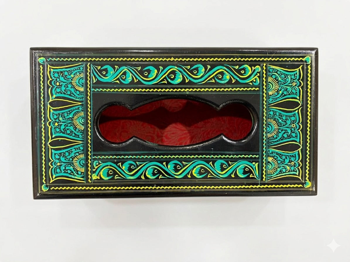 Hand-Painted Wooden Tissue Box Cover