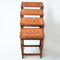 Sheesham Wood Nesting Tables – Set of 4 (Handcrafted Design)