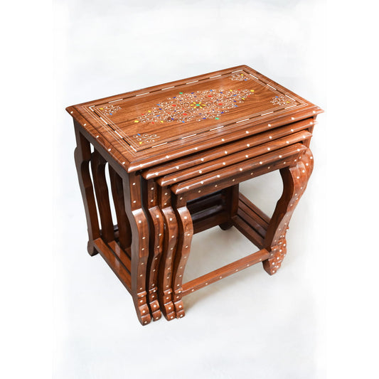 4-in-1 Sheesham Nesting Tables — Victory Style