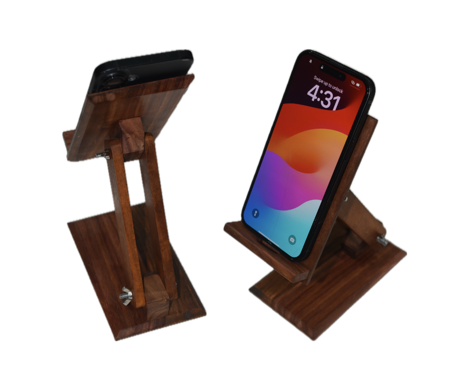 Premium Handmade Wooden Mobile Stand for Mobile