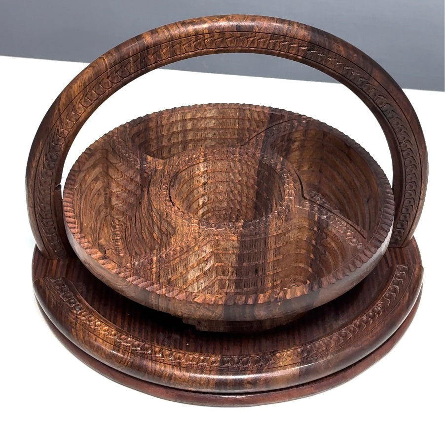 Wooden Dry Fruits Tray (5 Plates)